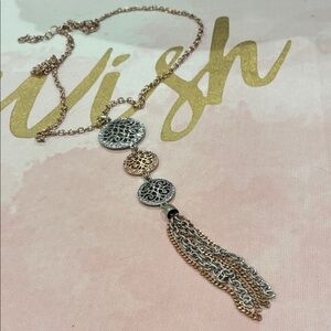 Ruby Rd. Silver and Gold Medallion Necklace